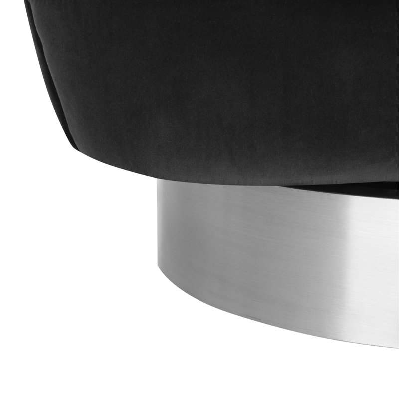 Fauteuil demi-tonneau Arvilla, Noir