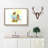 Two Macaw Parrots on a Branch in Abstract - Picture Frame Painting Print-55777703-55777701