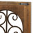 Clemmie Wood Window Inspired Scroll Brown Wall Decor with Metal Scrollwork Relief