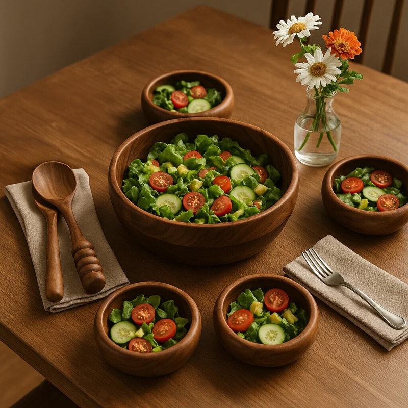 Amiela Wood Decorative Bowl