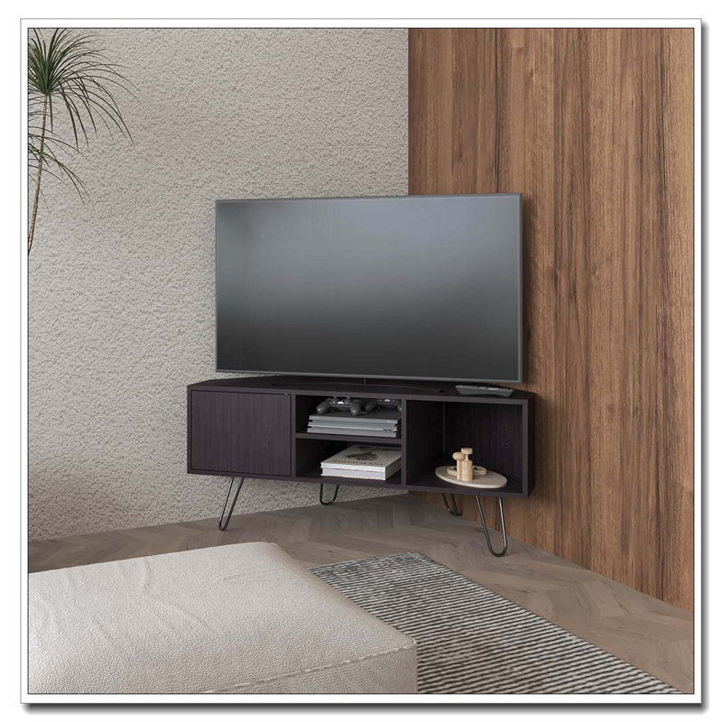 Meuble télé avec rangement ouvert Wengue