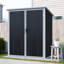 Armoire de rangement extérieure en résine imperméable 5X3 pi avec portes verrouillables pour vélos et meubles de patio