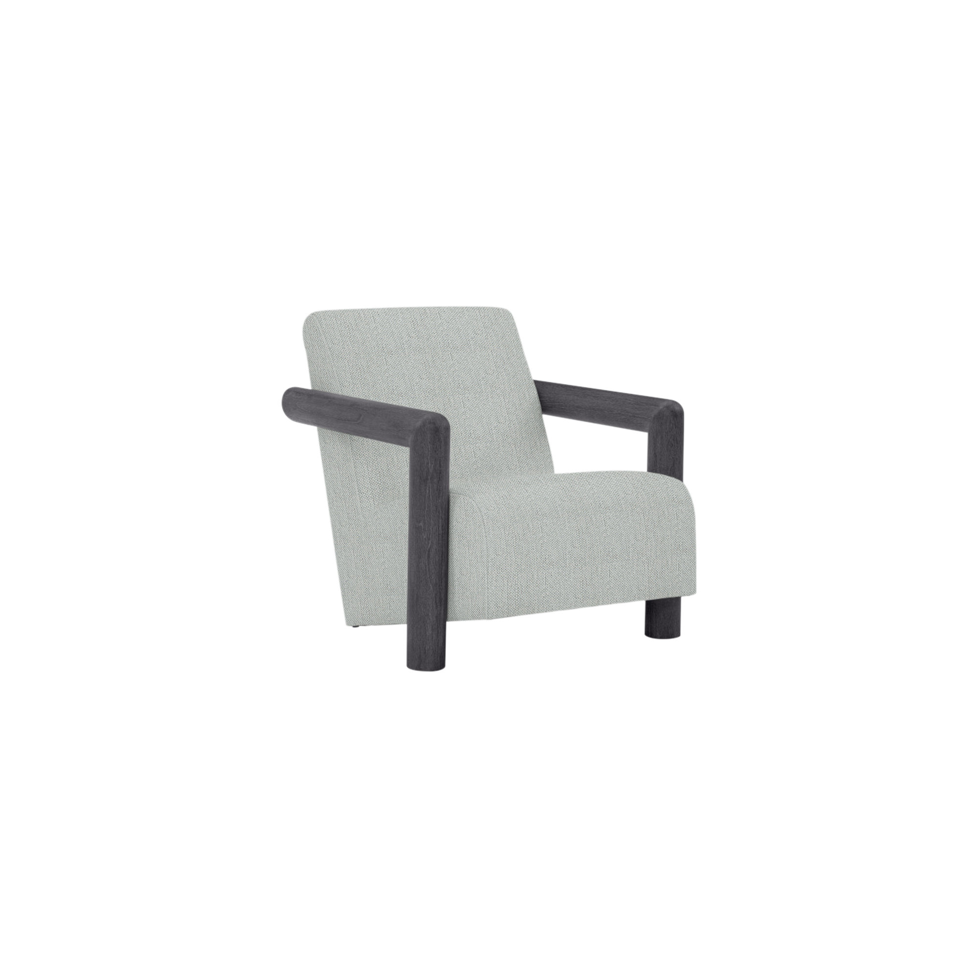 Mara Patio Chair with Cushions, Flint Gray, Light Grey Linen 6032-010