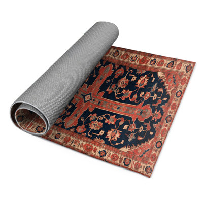 Tapis d'intérieur et d'extérieur brun Persian