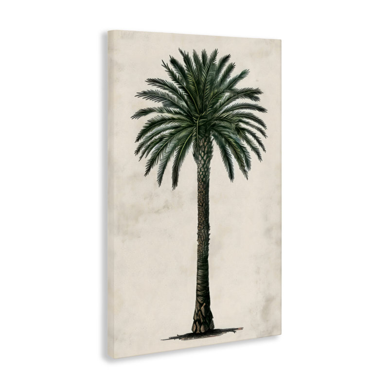 Toile de palmier botanique arrondie, design par LSR Design Studio, H 24 po x l 16 po