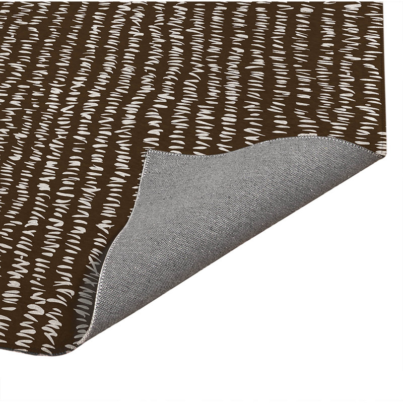 Tapis de cuisine Crop Row, Rectangulaire 2 pi x 3 pi, Brun moka