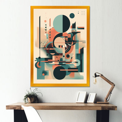 «Green Peach Elegance And Curve II - Minimalisme», reproduction sur toile