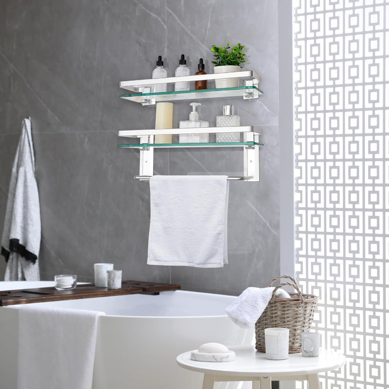 Glass Bathroom Shelves