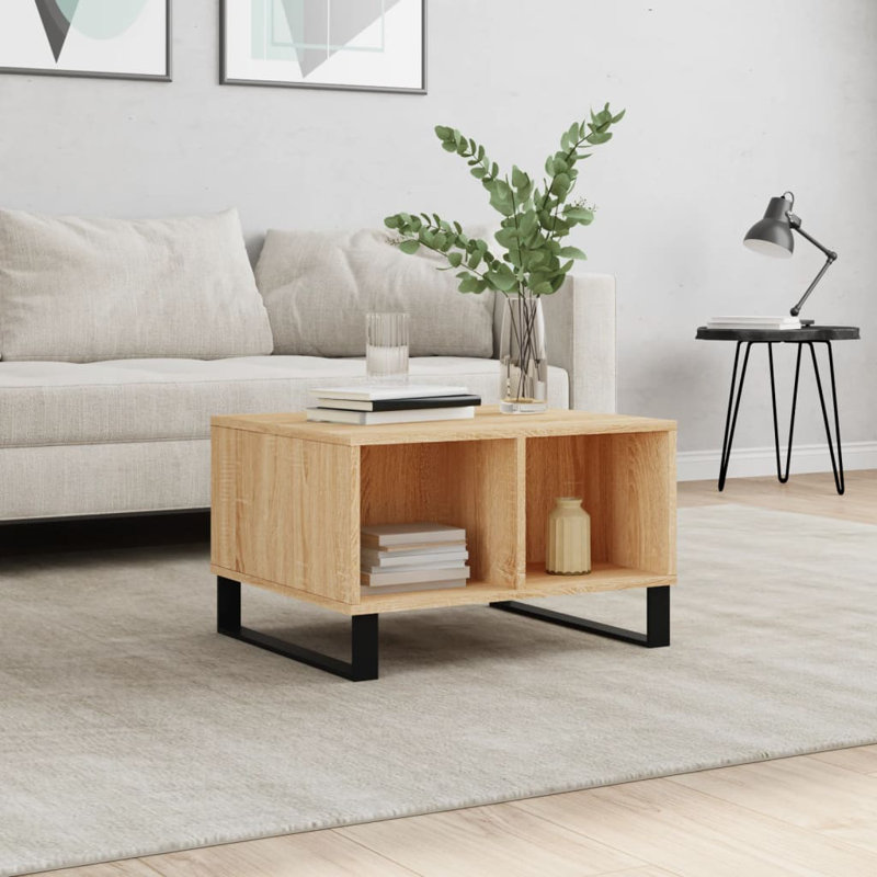 Mitra Sled Coffee Table with Storage, Sonoma Oak