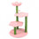Arbre à chat rose en forme de fleur: tour à chat à plusieurs niveaux de 40 po avec perchoir amovible et poteaux à griffer en sisal