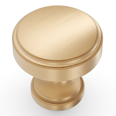 Poignée ronde de la collection Brownstone - Bouton d'armoire de 1-1 / 4 po de diamètre - Bronze champagne - Quincaillerie transitionnelle pour tiroirs et armoires
