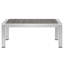 Table basse d'extérieur en aluminium Shore en gris argenté par Modway