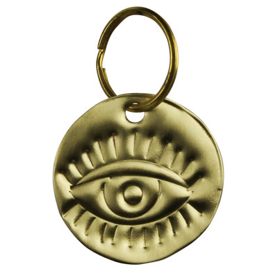 Pressed Brass Keychain - Eye