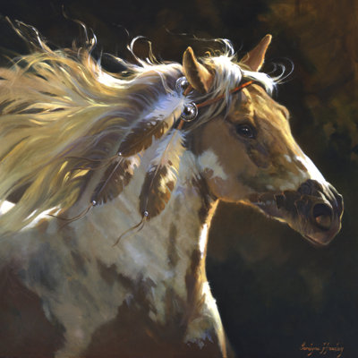 Spirit Horse 1 Piece Wrapped Canvas Painting