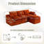 Canapé modulaire en forme de L de 104 po avec canapé en velours côtelé et repose-pieds mobile-1086732142