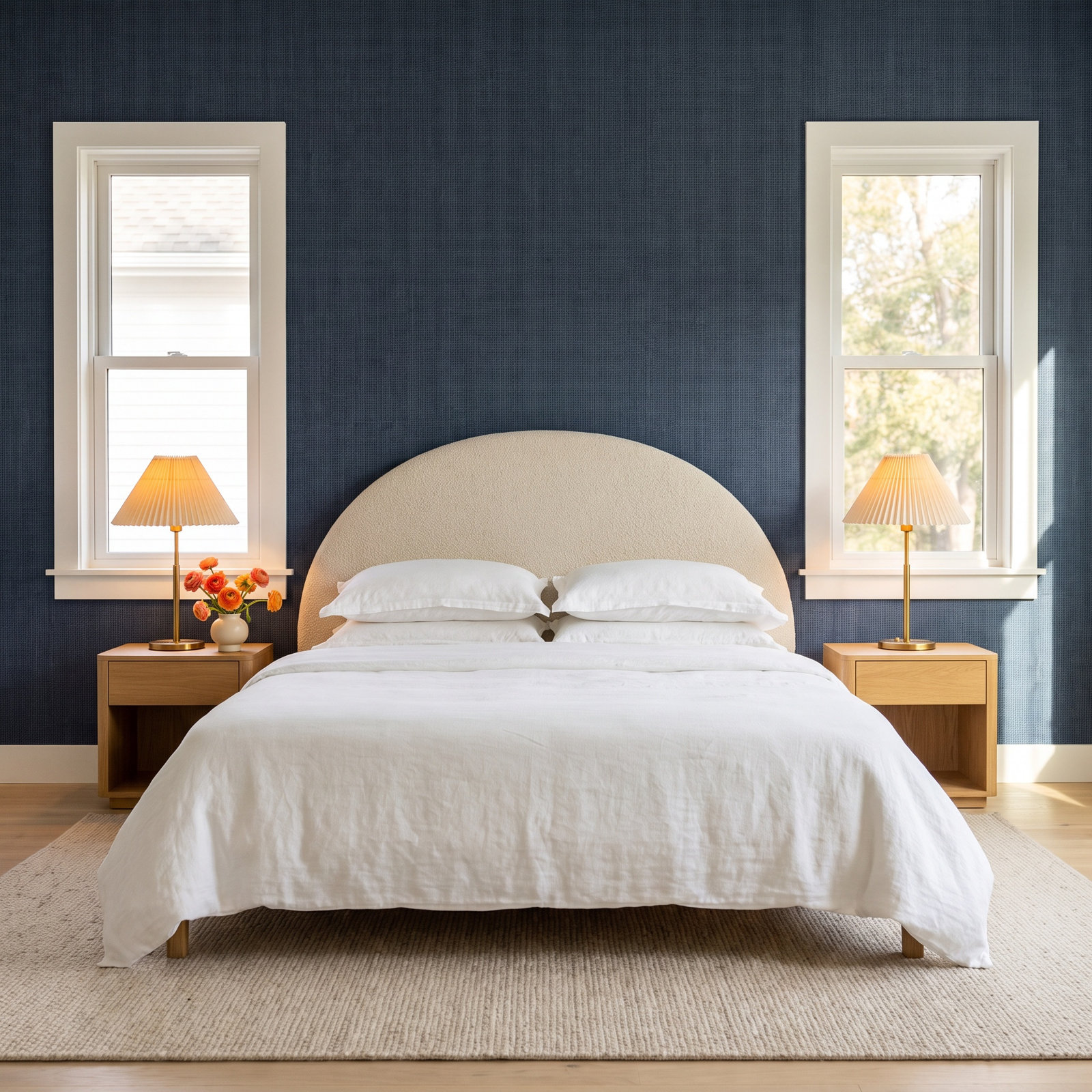 Textured Rattan Self-Adhesive Wallpaper Roll, Blue
