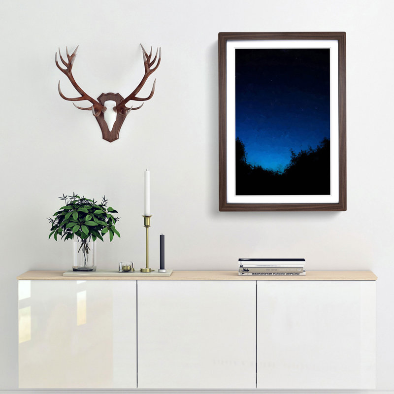 Forest Stars in Abstract - Picture Frame Graphic Art Print, Walnut Framed, 65cm H x 48cm W x 2cm D