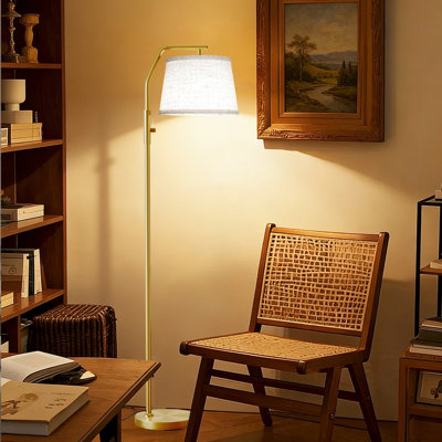 Floor Lamp，Standing Lamp With Rotary Switch, Adjust Head, 0-100% Dimmable Floor Lamp, 9W Bulb Included