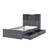 Stylish And Functional Twin Size Storage Bed With Open Shelves And Drawers
