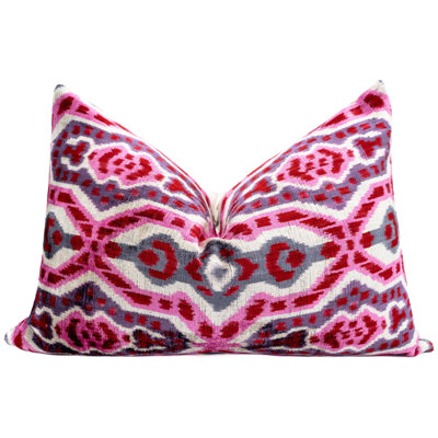 Geometric Shapes Velvet Throw Pillow