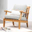 Chaise de patio en teck avec coussins