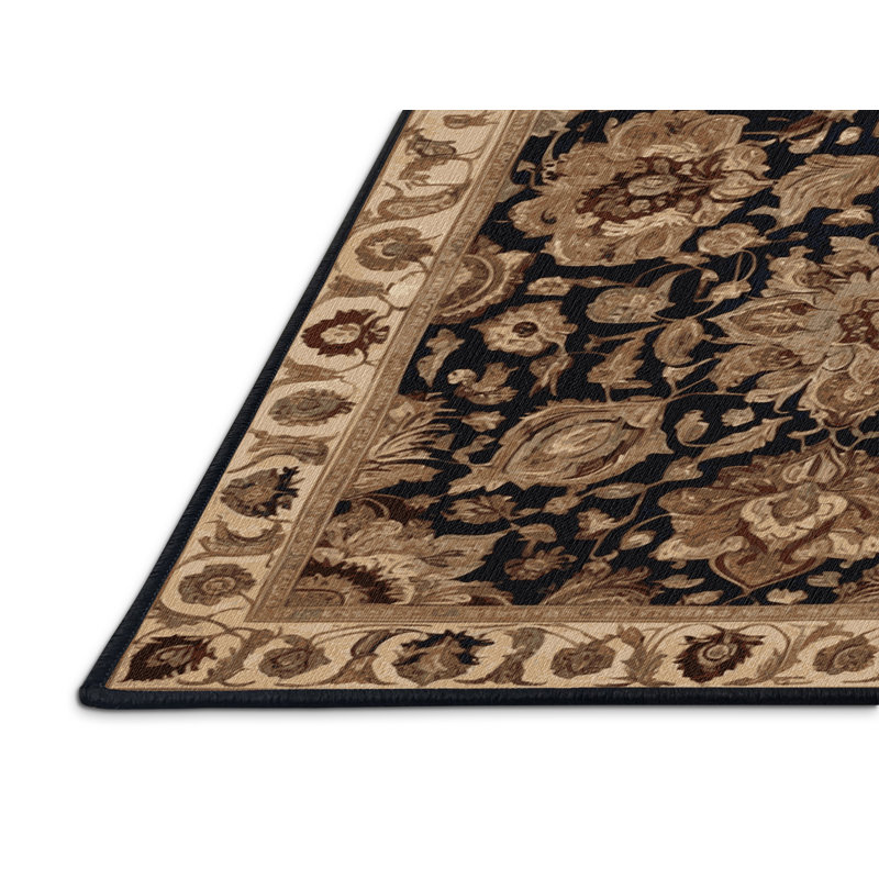Tapis brun lavable à la machine, Rectangulaire 2 pi x 3 pi