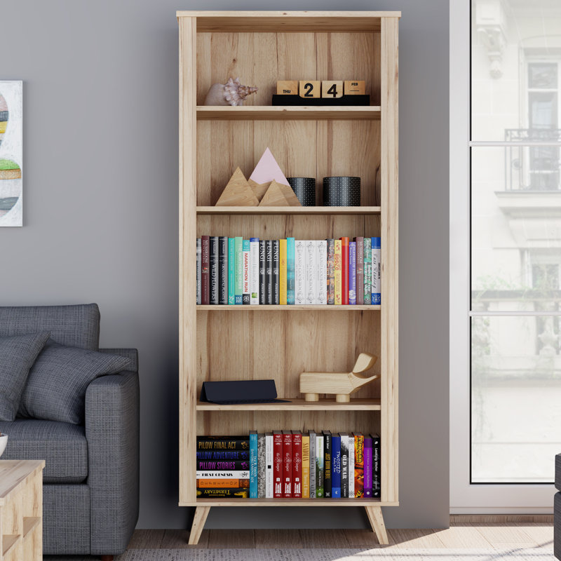 Vankka 201.5cm H Standard Bookcase, 201.5cm H x 84.7cm x 42cm D.