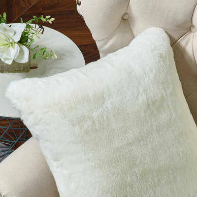 Housse de coussin lourd en fausse fourrure