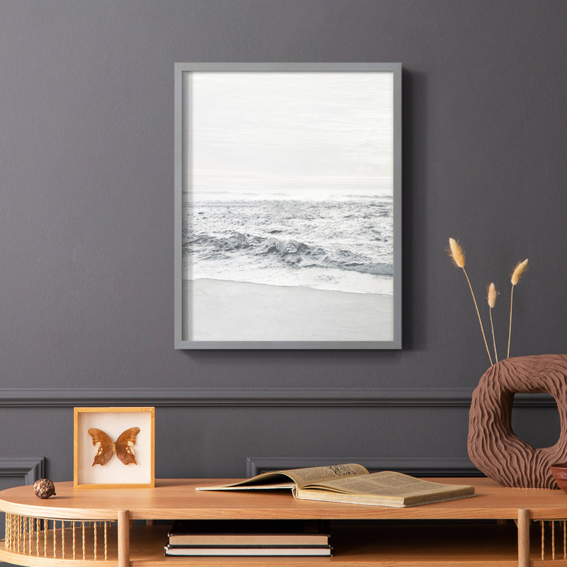 «Gentle Tides II», reproduction encadrée - bois massif, Cadre simple gris, H 10 po x l 8 po