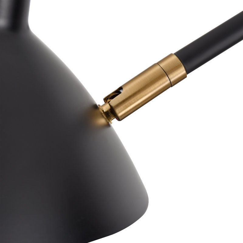 Lampe sur pied 3 lumières 81,5 po de haut Risley - noir mat