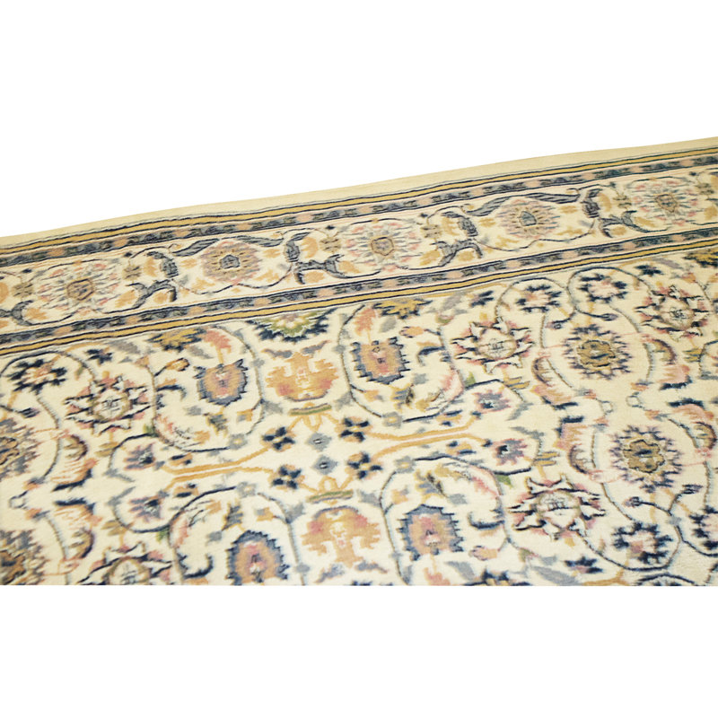 High-Quality Hand-Knotted Ivory Area Rug