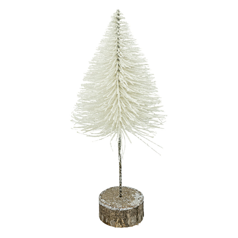 White Sisal Tree - Set of 6 - 5.5"Dia. x 12" - White/Brown