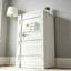 Coffre cargo blanc, armoire de rangement métallique avec porte simple de style conteneur