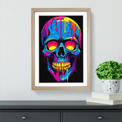 Skull Pop - Single Picture Frame Print on Wood
