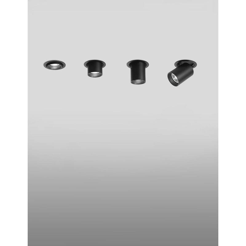  LED Retrofit Downlight, Black/Black, 16cm H x 14cm W x 14cm D