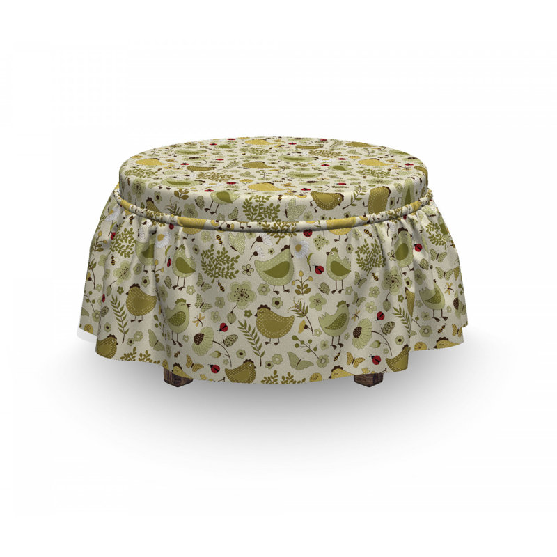 Housse pour repose-pieds de bourdons coccinelle abeilles