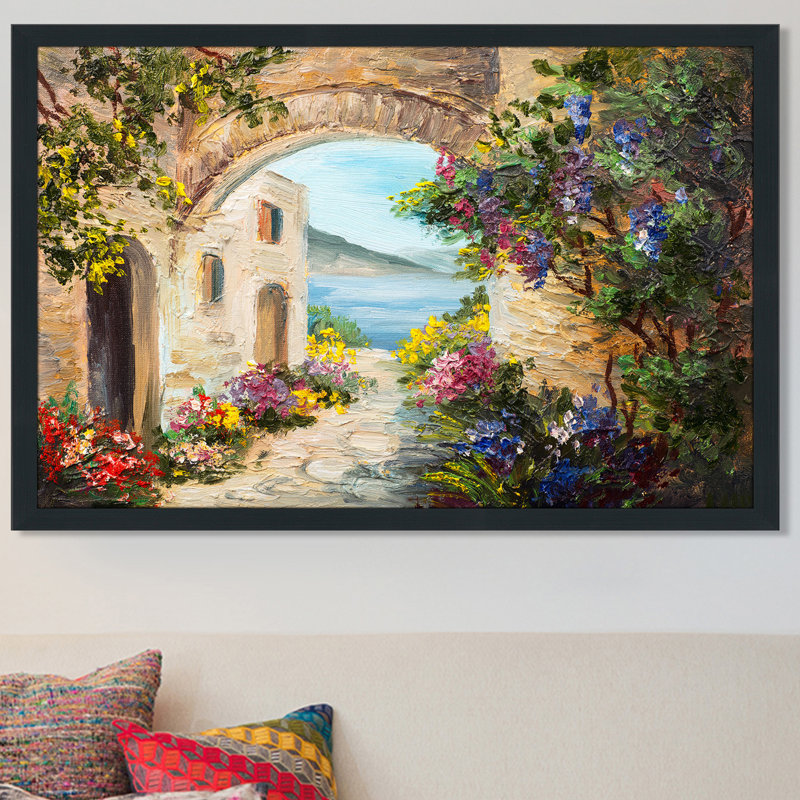 « european vista 3 », reproduction d’art encadrée, H 27,5 po x l 39,5 po x P 0,75 po