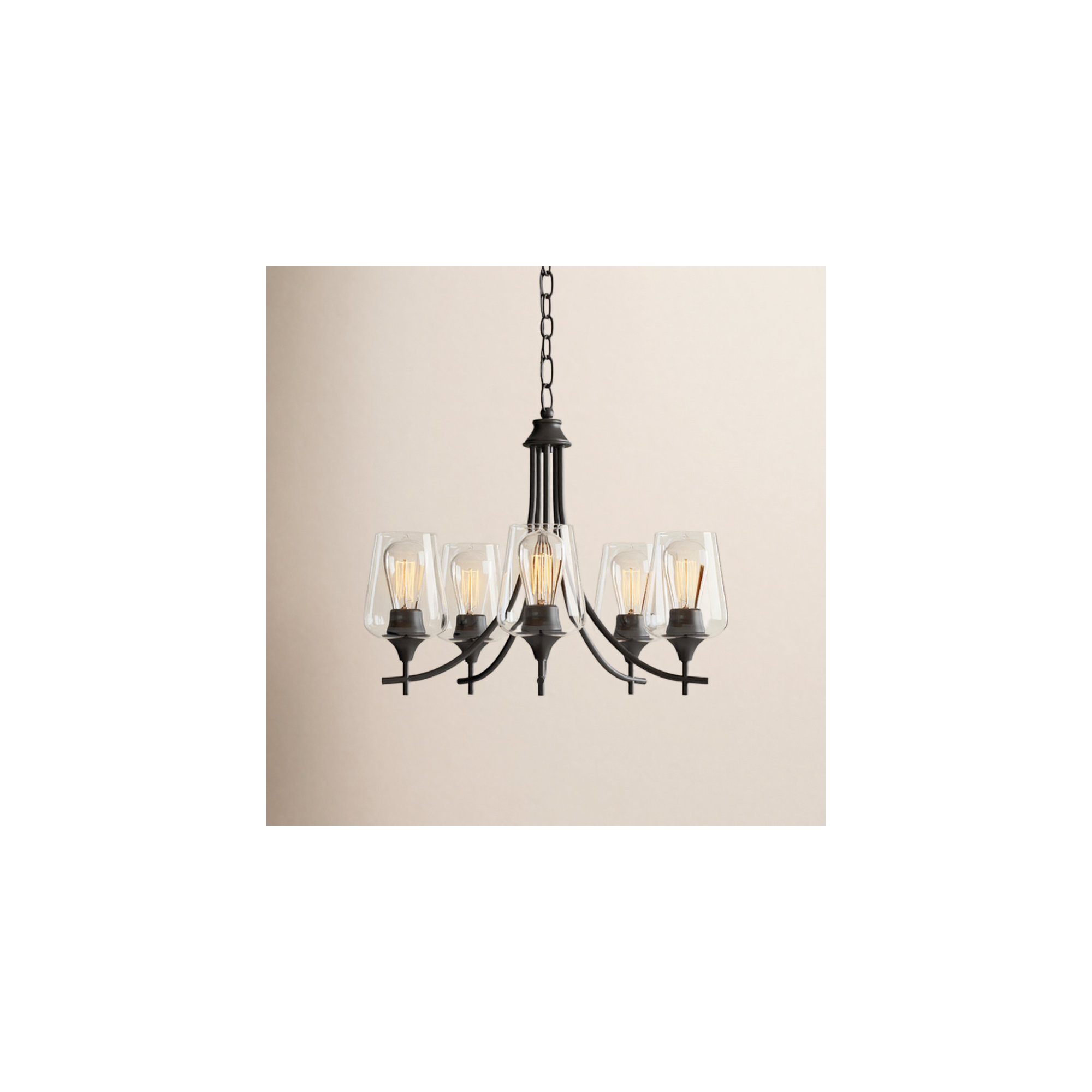 Breena 5 - Light Dimmable Chandelier, English Bronze