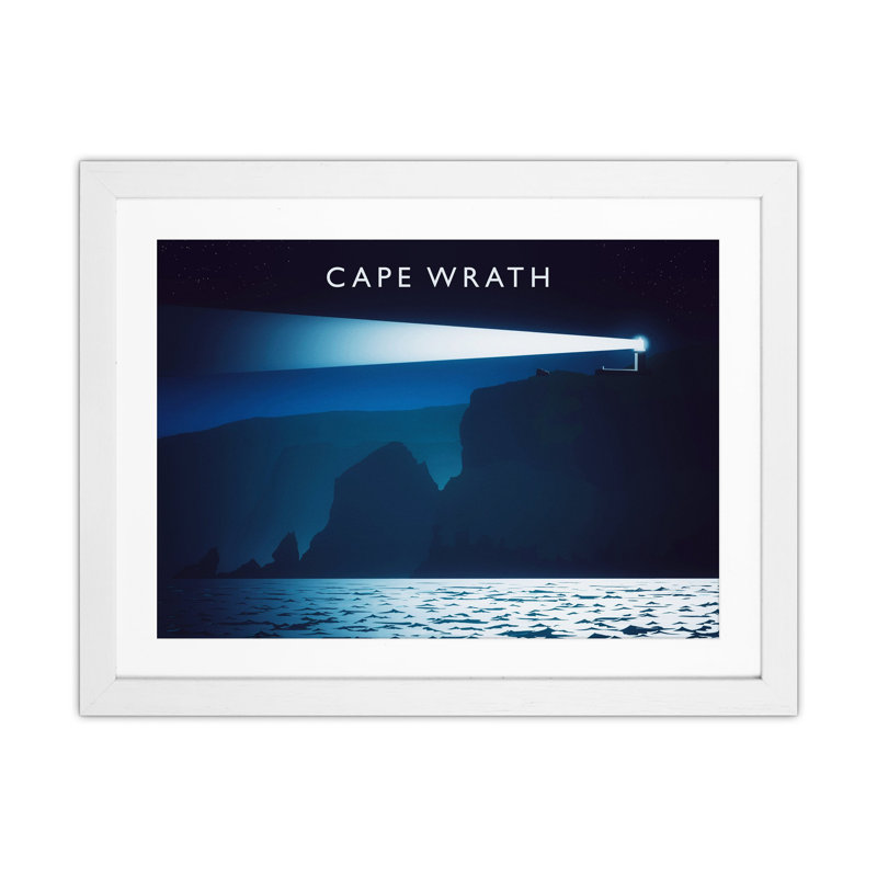 Cape Wrath by Richard O'Neill - Print, White Framed, 43.5cm H x 53.5cm W x 3cm D