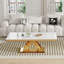 Table basse rectangulaire avec base en X double en miroir de luxe-103173091