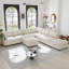 Canapé modulaire spacieux, tissu chenille, style moderne pour le salon
