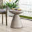 Sayle Modern Accent Outdoor Lightweight MGO Side Table with Hourglass Silhouette-671095513