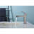 Cool gray modern bathroom sink faucet with single handle deck mount zinc construction