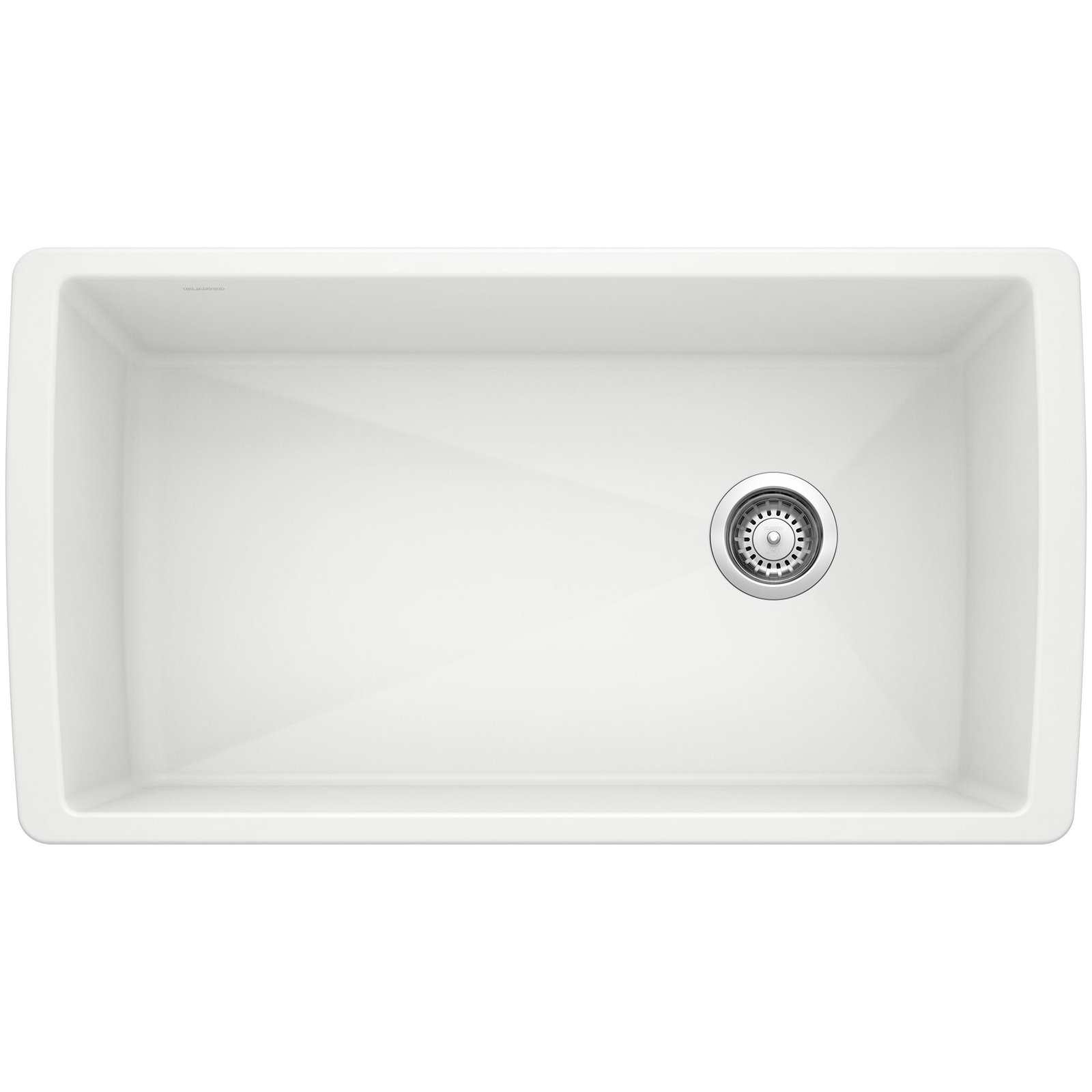 Diamond SILGRANIT 33" Super Single Undermount Kitchen Sink, White