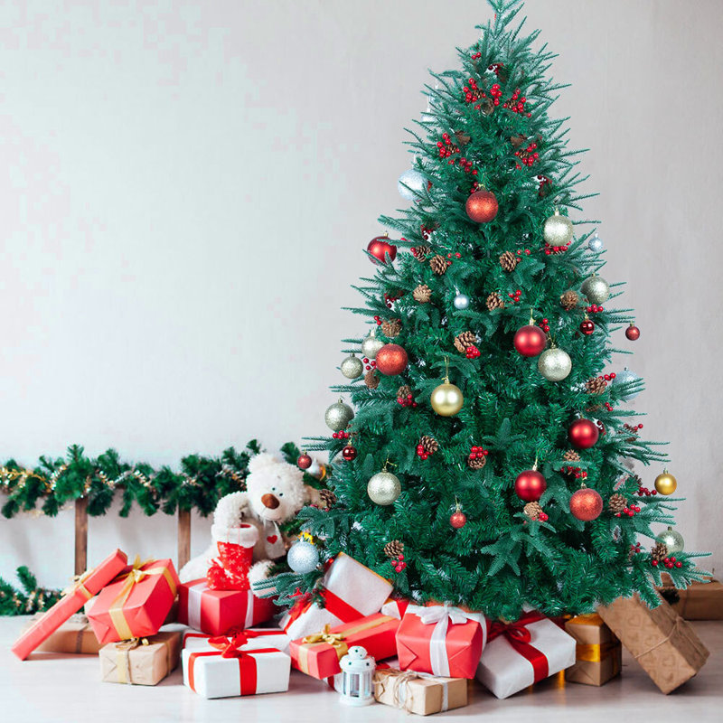 Artificial Christmas Tree with LED String Lights, 6' H