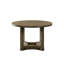 Finition en chêne patiné - 5 chaises rondes robustes et table stable de style brun avec style élégant