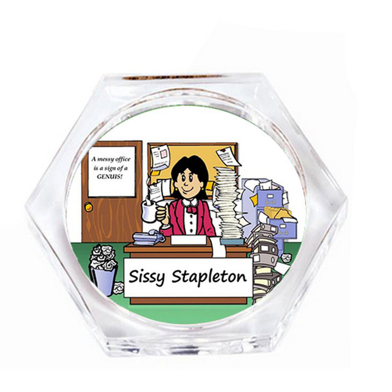 Sous-verre sloppy office manager