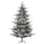 Arbre de Noël artificiel pin nordique 9 pi avec pointes enneigées, support en métal à assemblage rapide, support pliable, bureau à domicile