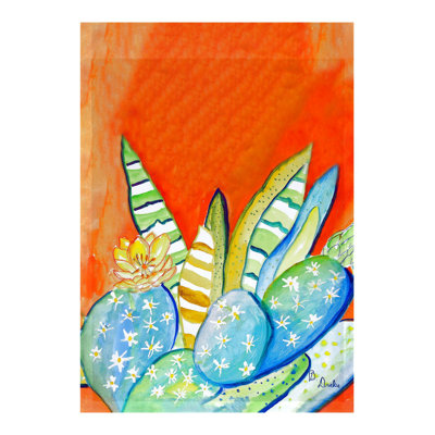 Drapeau de jardin 2 côtés cactus iii