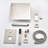 Ceiling Mounted Shower - 16" Head & Handheld, Brushed Nickel, Brass Nickel Head, Made
